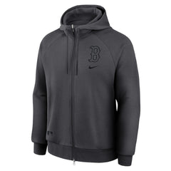 Boston Red Sox Nike Authentic Collection Player Raglan Dri-FIT Full-Zip Hoodie - Anthracite - Nike Lifestyle