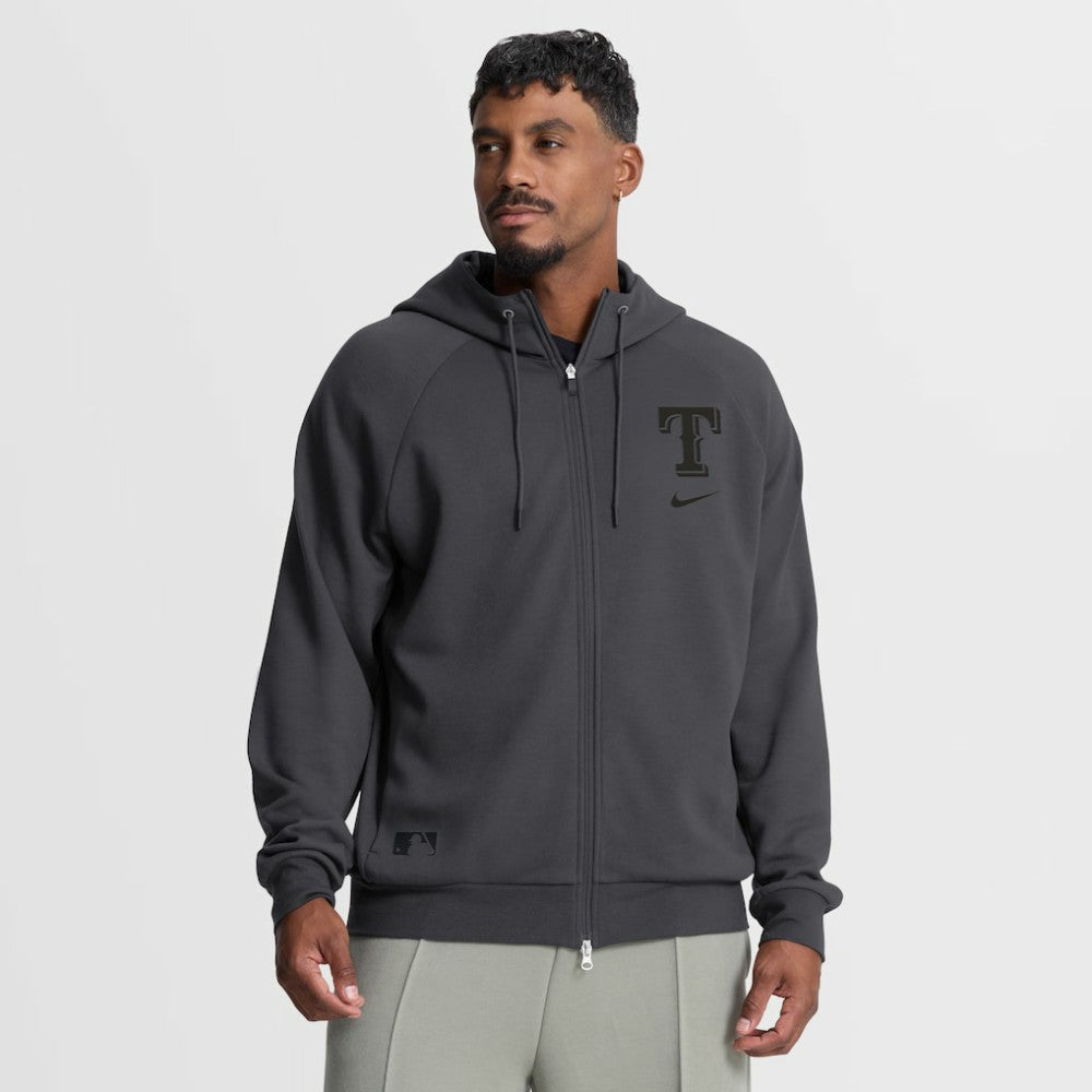 Texas Rangers Nike Authentic Collection Player Raglan Dri-FIT Full-Zip Hoodie - Anthracite - Nike Sale
