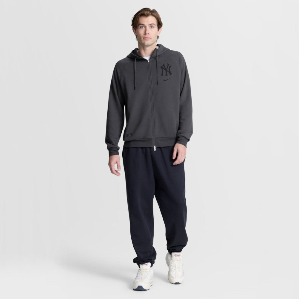 New York Yankees Nike Authentic Collection Player Raglan Dri-FIT Full-Zip Hoodie - Anthracite - Nike Discount