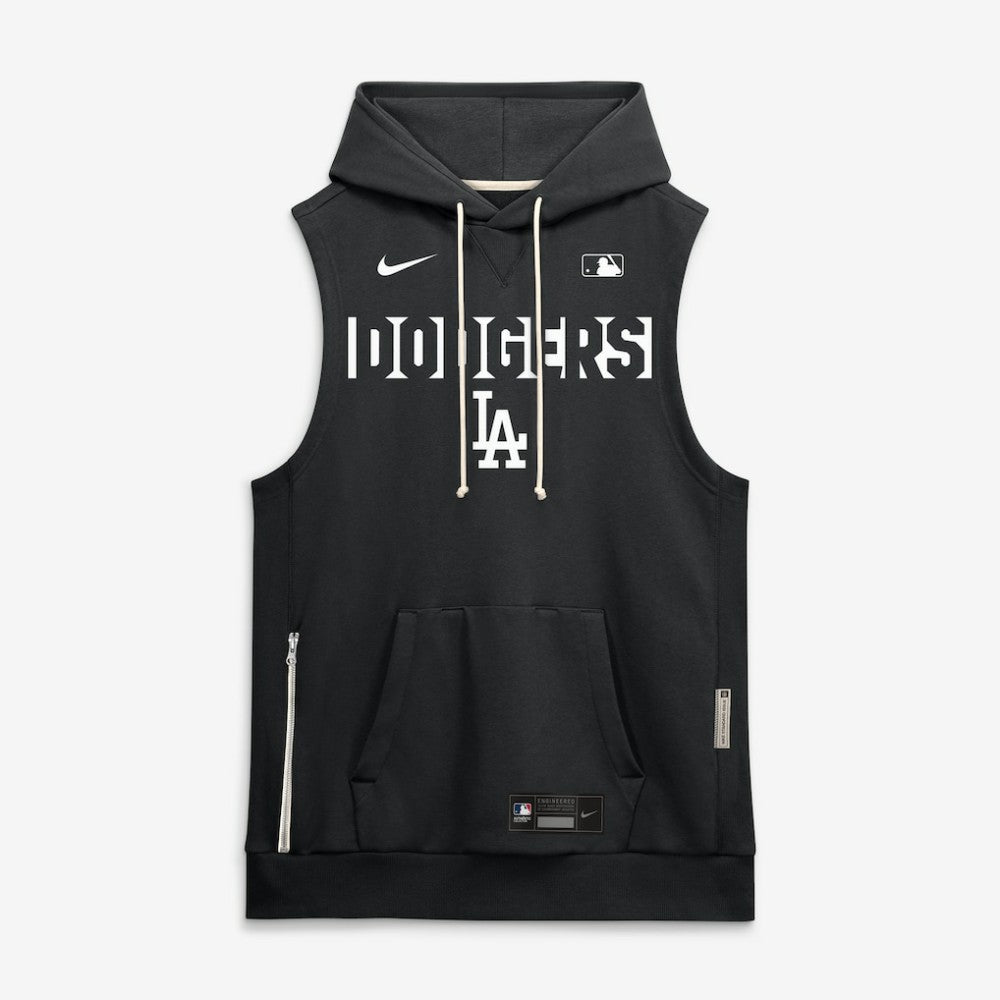 Los Angeles Dodgers Nike Authentic Collection Standard Issue Dri-FIT Sleeveless Hoodie - Black - Nike on Sale