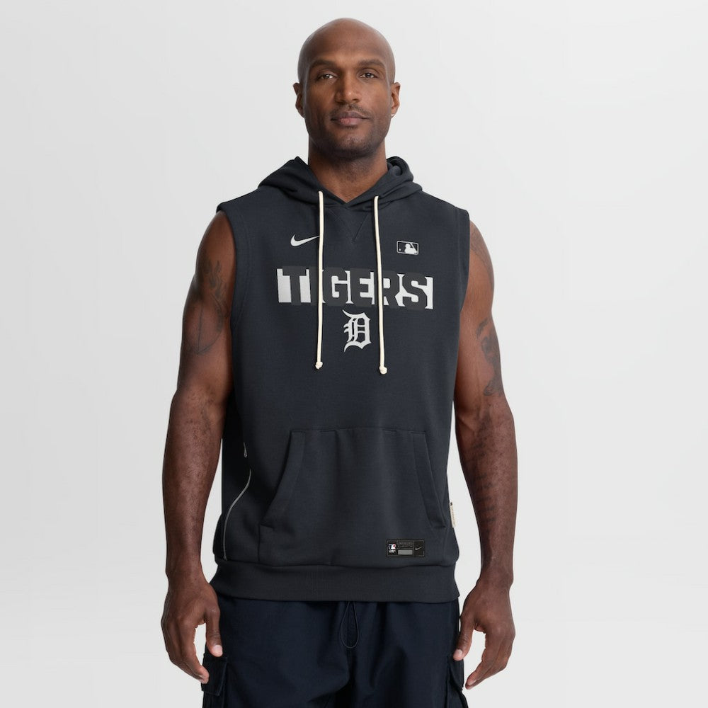 Detroit Tigers Nike Authentic Collection Standard Issue Dri-FIT Sleeveless Hoodie - Navy - Nike Lifestyle