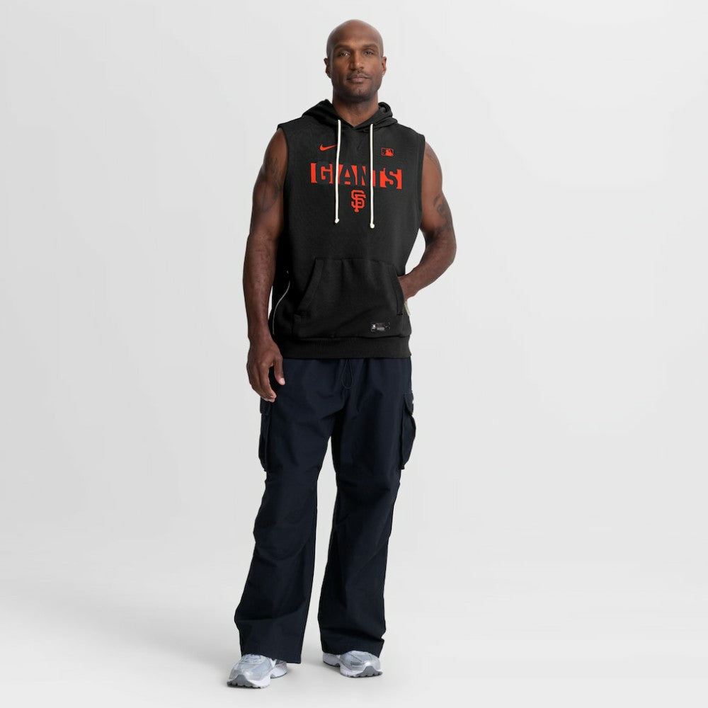 San Francisco Giants Nike Authentic Collection Standard Issue Dri-FIT Sleeveless Hoodie - Black - Nike Online