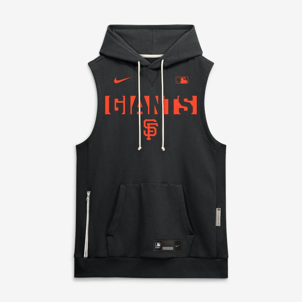 San Francisco Giants Nike Authentic Collection Standard Issue Dri-FIT Sleeveless Hoodie - Black - Nike Online