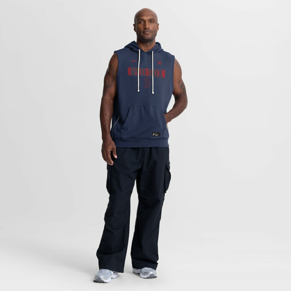 Boston Red Sox Nike Authentic Collection Standard Issue Dri-FIT Sleeveless Hoodie - Navy - Nike Online