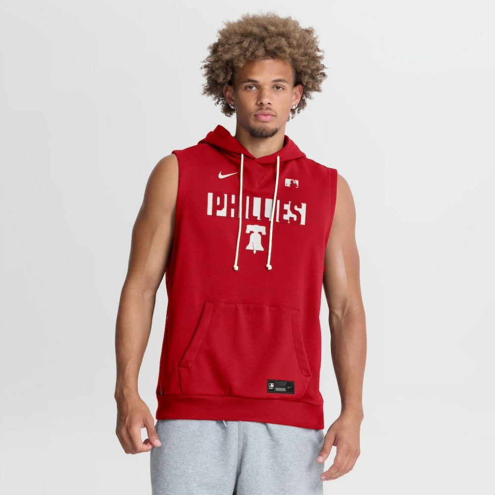 Philadelphia Phillies Nike Authentic Collection Standard Issue Dri-FIT Sleeveless Hoodie - Red - Nike Sale