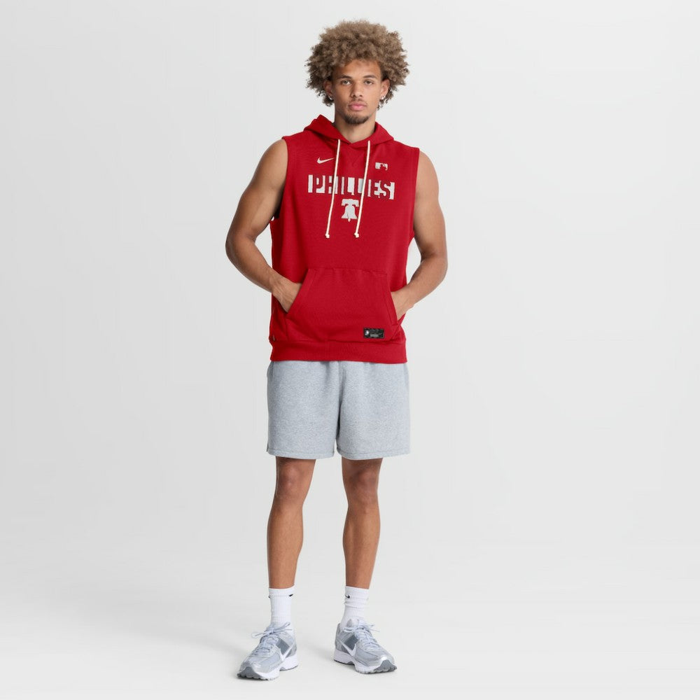 Philadelphia Phillies Nike Authentic Collection Standard Issue Dri-FIT Sleeveless Hoodie - Red - Nike Sale