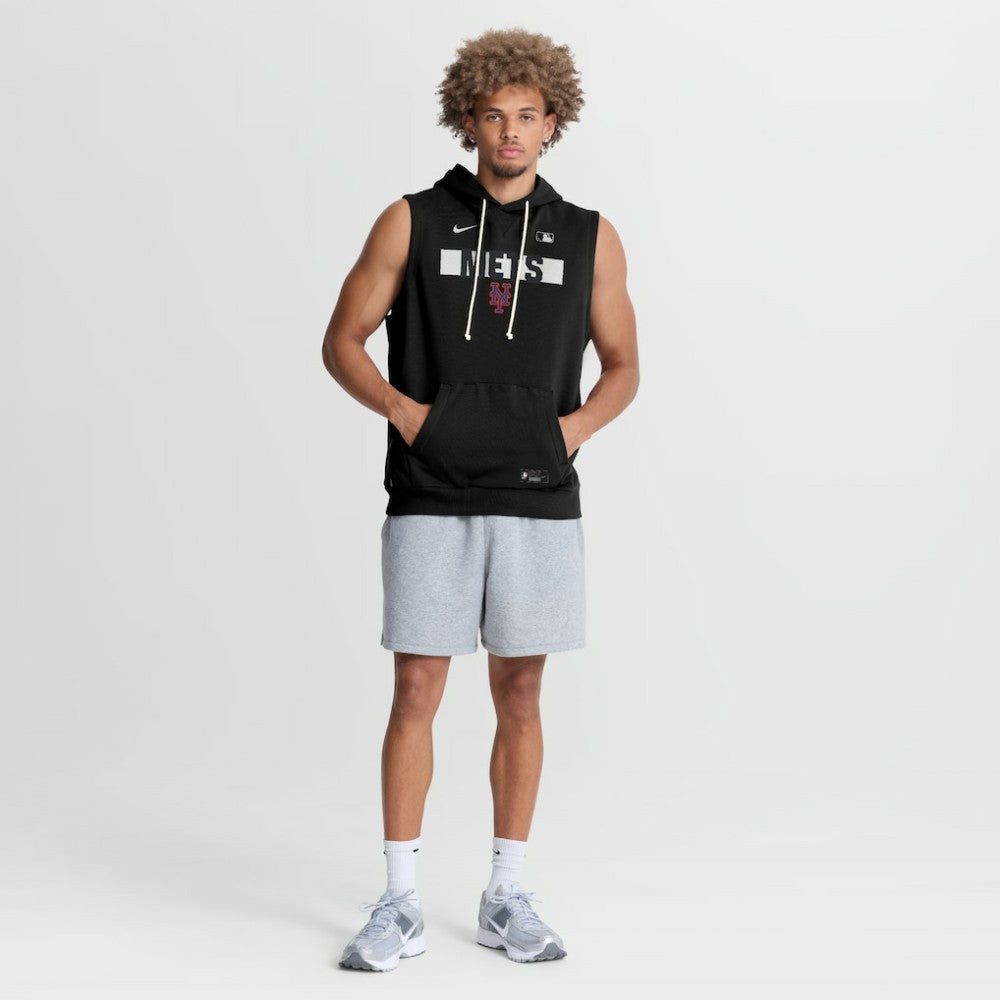 New York Mets Nike Authentic Collection Standard Issue Dri-FIT Sleeveless Hoodie - Black - Nike Sale