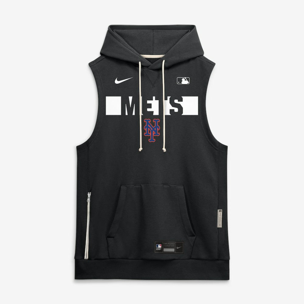 New York Mets Nike Authentic Collection Standard Issue Dri-FIT Sleeveless Hoodie - Black - Nike Sale
