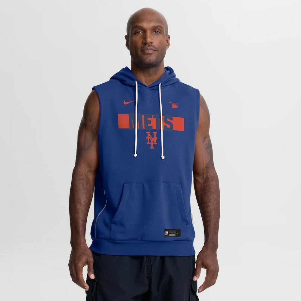 New York Mets Nike Authentic Collection Standard Issue Dri-FIT Sleeveless Hoodie - Royal - Nike Discount