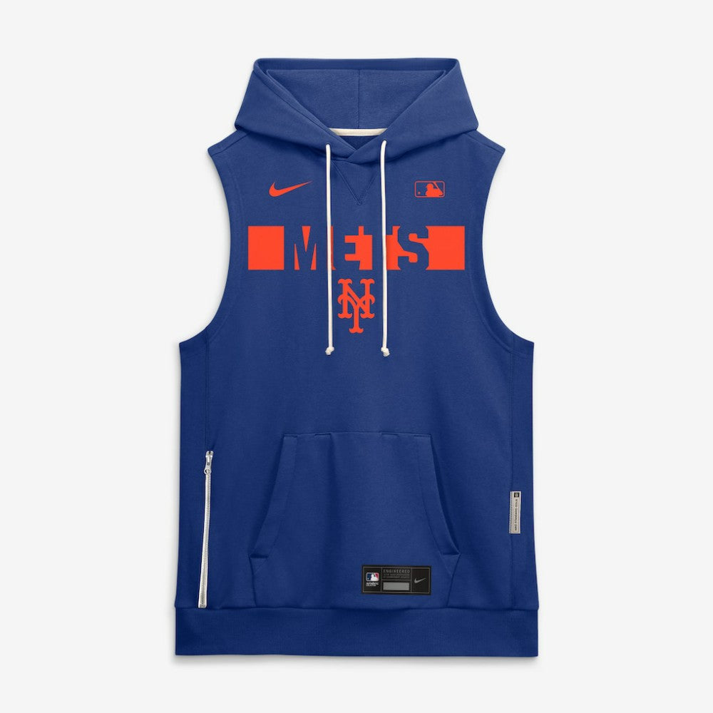 New York Mets Nike Authentic Collection Standard Issue Dri-FIT Sleeveless Hoodie - Royal - Nike Discount