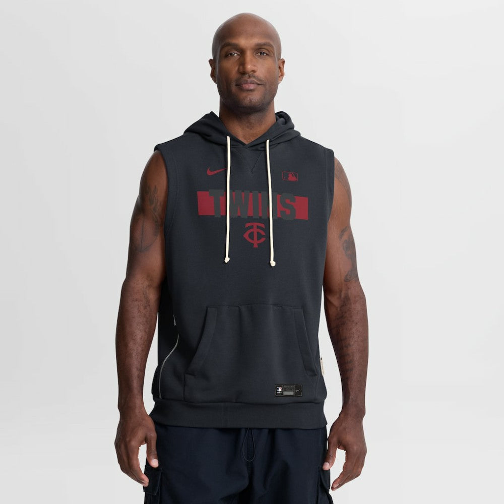 Minnesota Twins Nike Authentic Collection Standard Issue Dri-FIT Sleeveless Hoodie - Navy - Nike Lifestyle