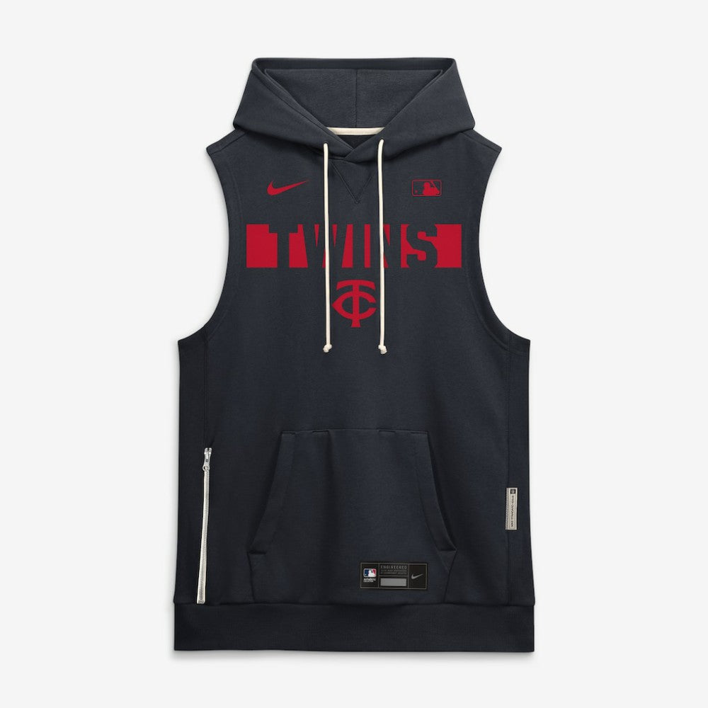 Minnesota Twins Nike Authentic Collection Standard Issue Dri-FIT Sleeveless Hoodie - Navy - Nike Lifestyle