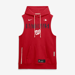 Washington Nationals Nike Authentic Collection Standard Issue Dri-FIT Sleeveless Hoodie - Red - Nike Sale