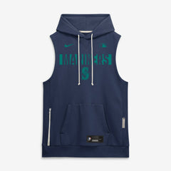 Seattle Mariners Nike Authentic Collection Standard Issue Dri-FIT Sleeveless Hoodie - Navy - Nike Online