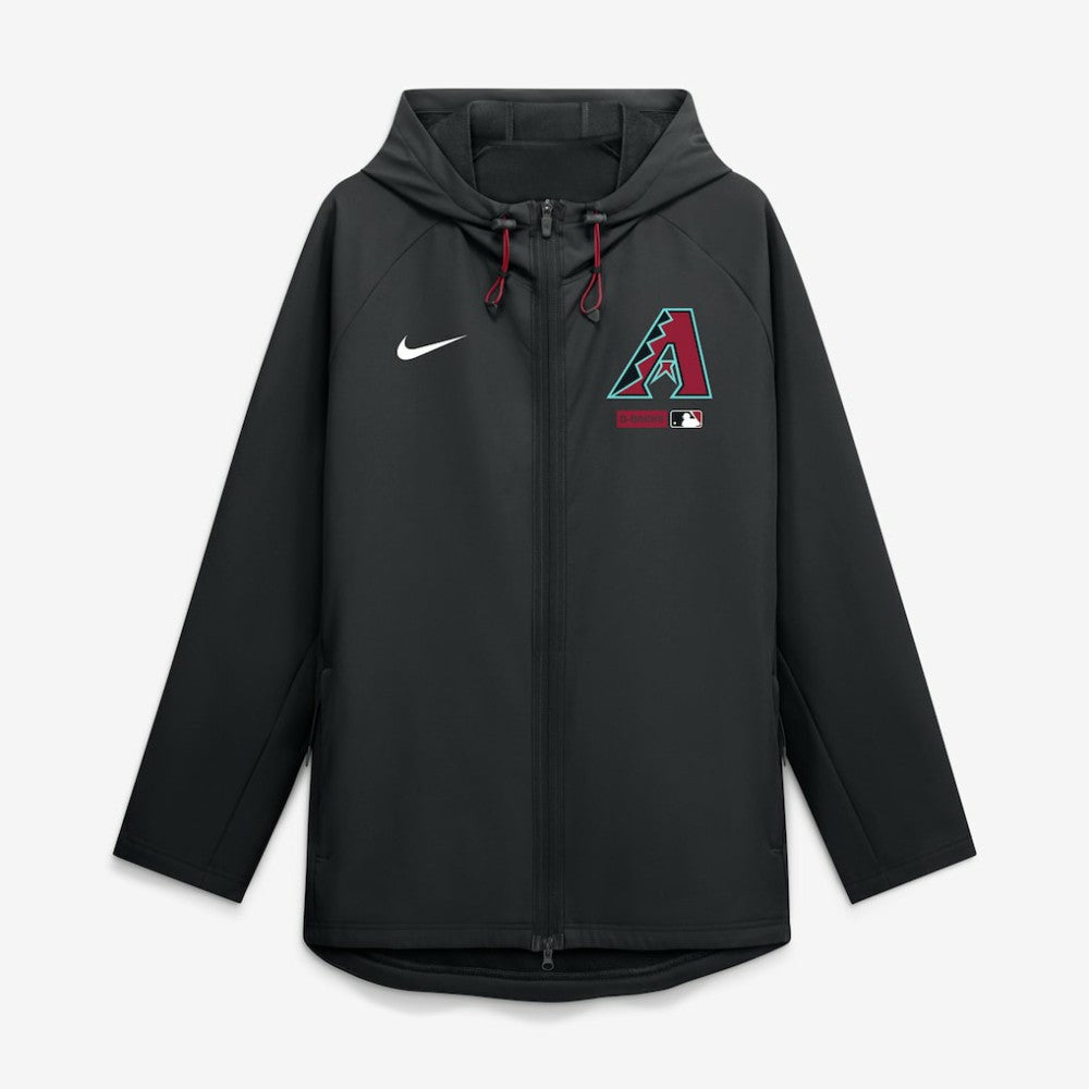 Arizona Diamondbacks Nike Authentic Collection Raglan Therma-FIT Full-Zip Hooded Jacket - Black - Nike Discount