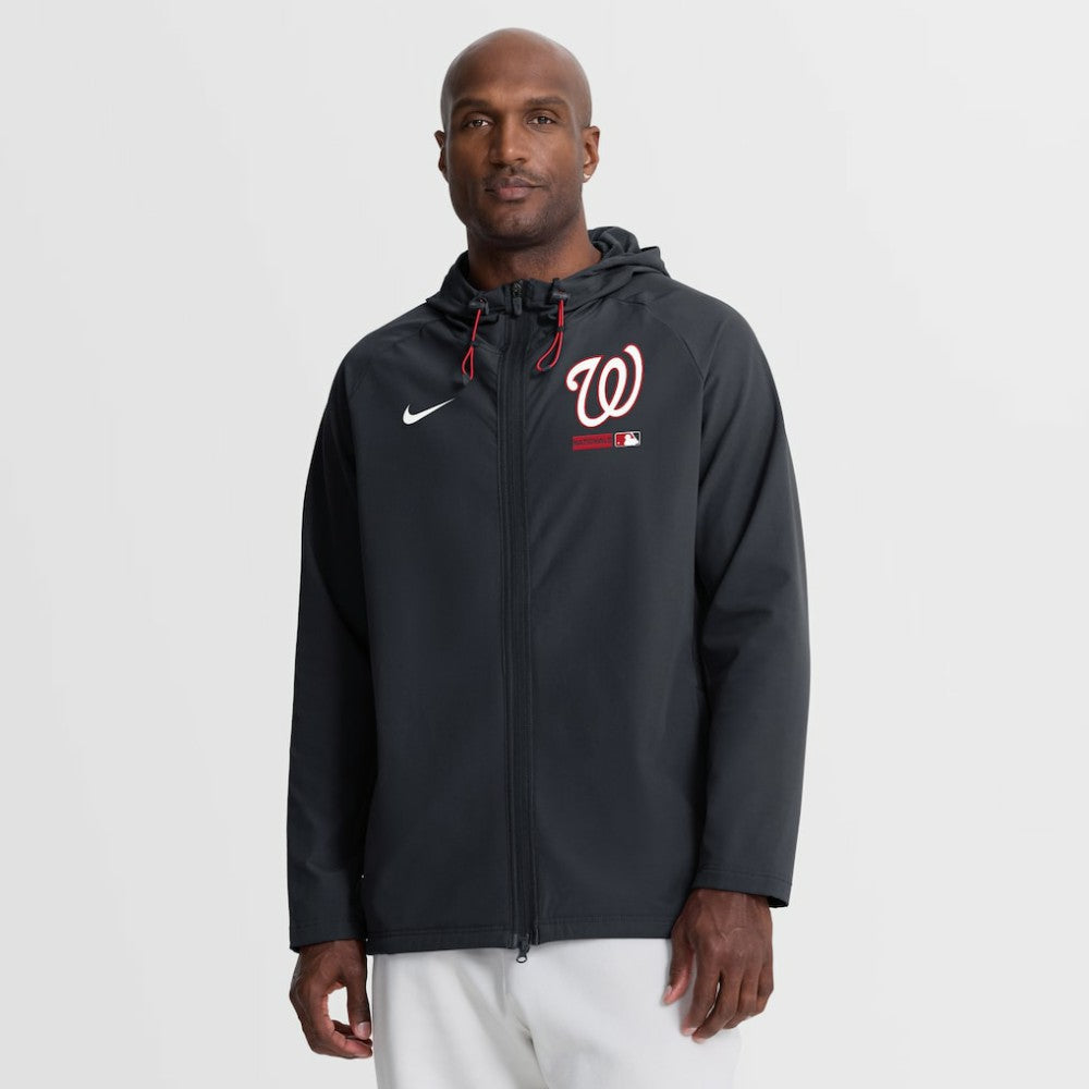 Washington Nationals Nike Authentic Collection Raglan Therma-FIT Full-Zip Hooded Jacket - Navy - Nike on Sale