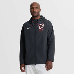 Washington Nationals Nike Authentic Collection Raglan Therma-FIT Full-Zip Hooded Jacket - Navy - Nike on Sale