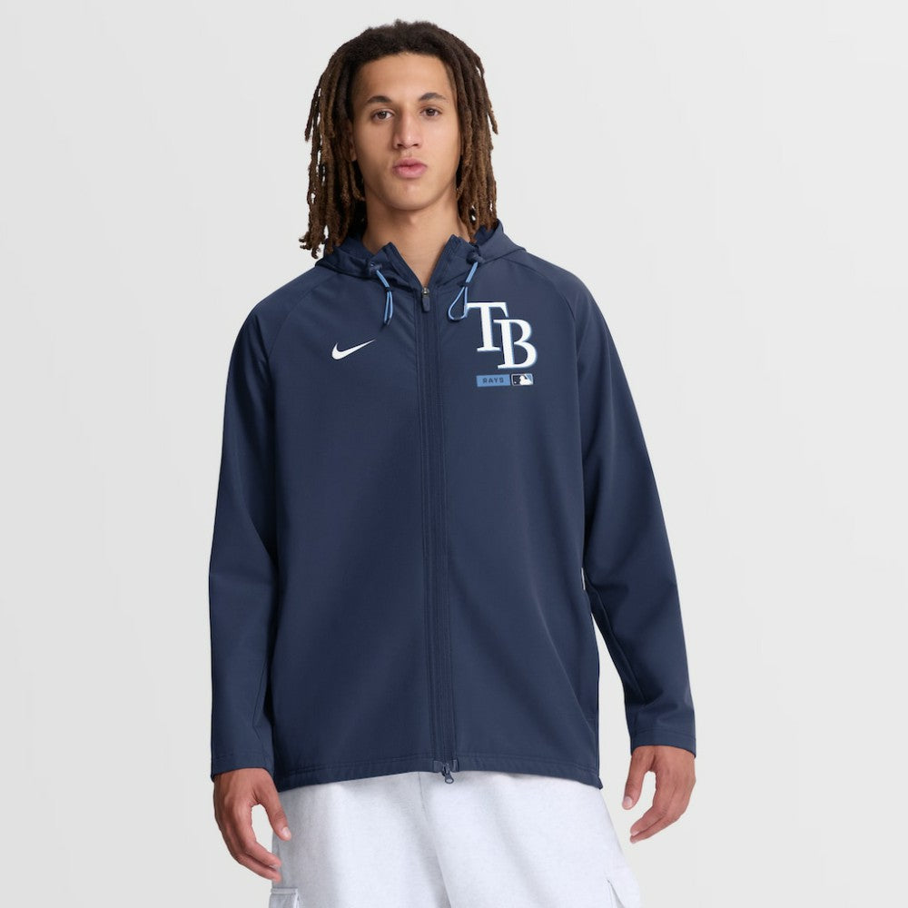 Tampa Bay Rays Nike Authentic Collection Raglan Therma-FIT Full-Zip Hooded Jacket - Navy - Nike Sale