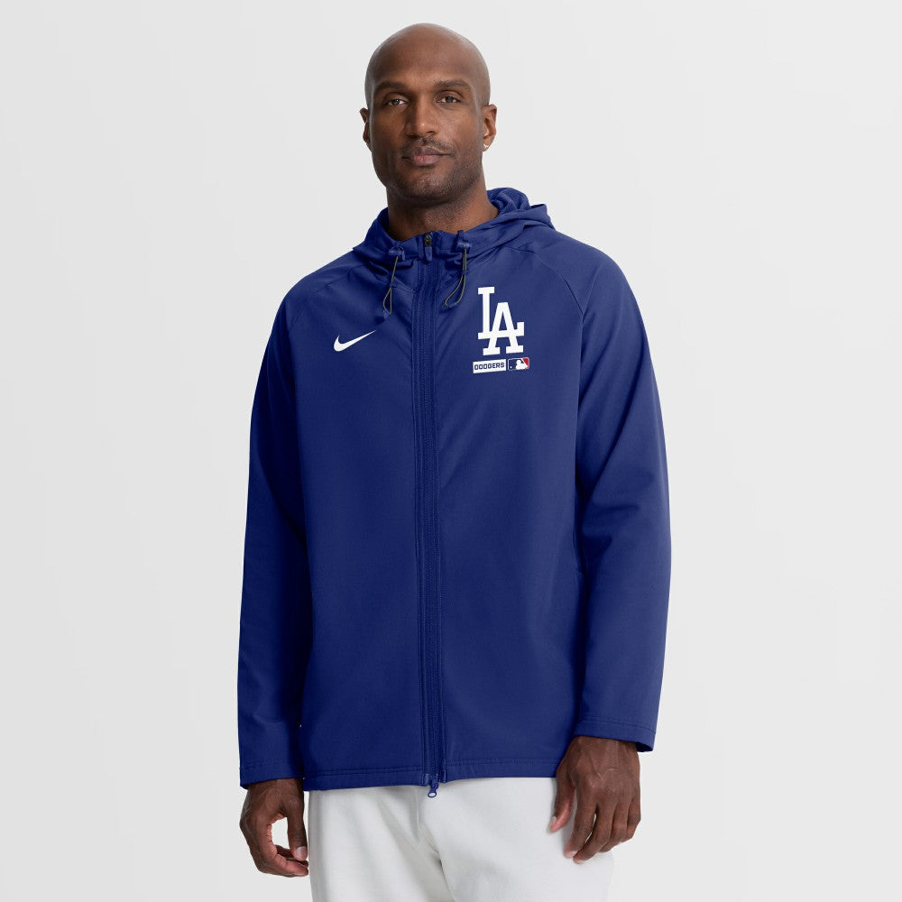 Los Angeles Dodgers Nike Authentic Collection Raglan Therma-FIT Full-Zip Hooded Jacket - Royal - Nike Lifestyle