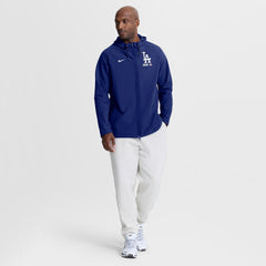 Los Angeles Dodgers Nike Authentic Collection Raglan Therma-FIT Full-Zip Hooded Jacket - Royal - Nike Lifestyle