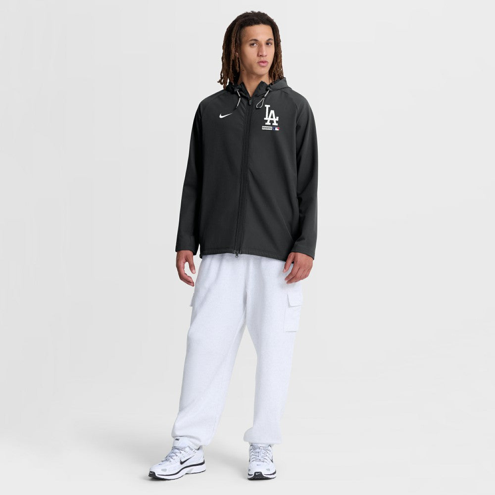 Los Angeles Dodgers Nike Authentic Collection Raglan Therma-FIT Full-Zip Hooded Jacket - Black - Nike Discount