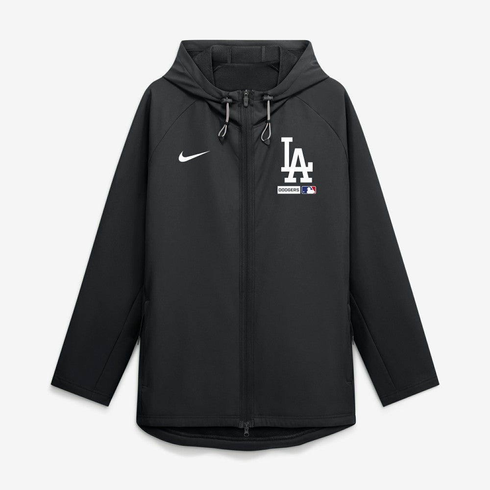Los Angeles Dodgers Nike Authentic Collection Raglan Therma-FIT Full-Zip Hooded Jacket - Black - Nike Discount