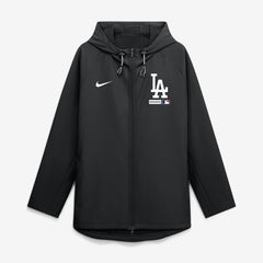 Los Angeles Dodgers Nike Authentic Collection Raglan Therma-FIT Full-Zip Hooded Jacket - Black - Nike Discount