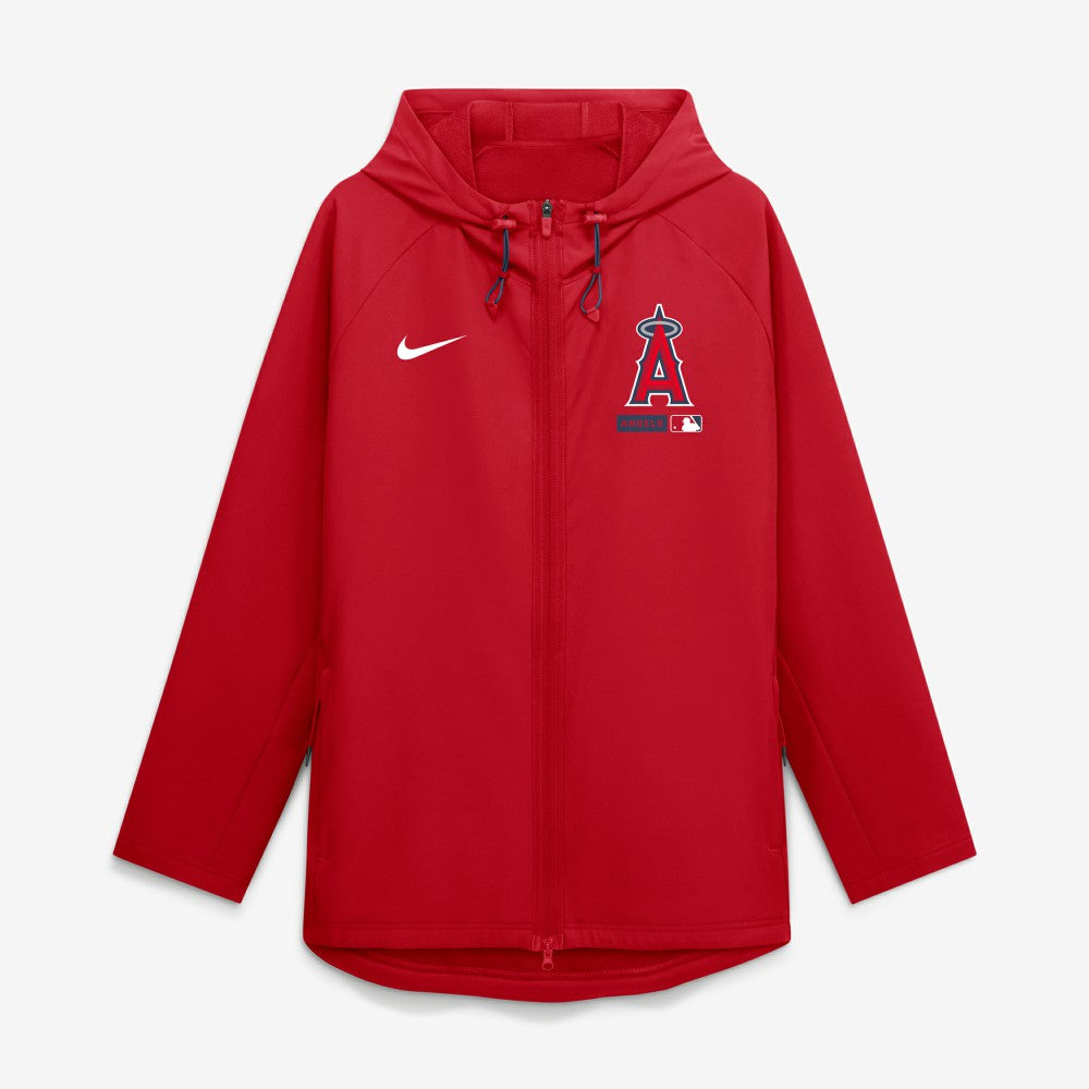 Los Angeles Angels Nike Authentic Collection Raglan Therma-FIT Full-Zip Hooded Jacket - Red - Nike Online