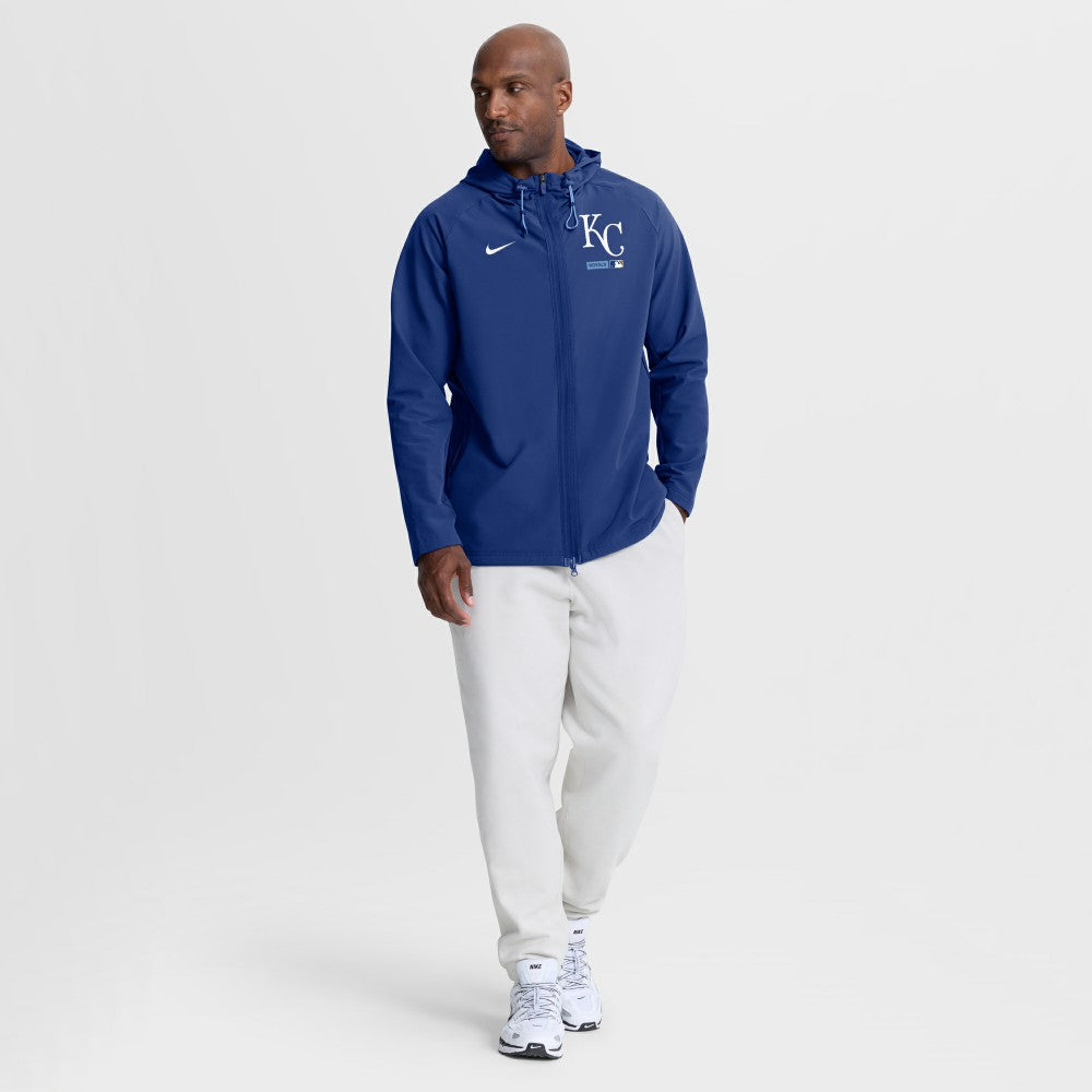 Kansas City Royals Nike Authentic Collection Raglan Therma-FIT Full-Zip Hooded Jacket - Royal - Nike Online