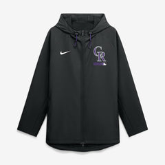 Colorado Rockies Nike Authentic Collection Raglan Therma-FIT Full-Zip Hooded Jacket - Black - Nike Online