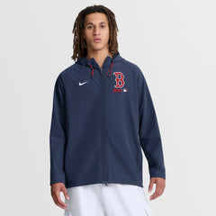 Boston Red Sox Nike Authentic Collection Raglan Therma-FIT Full-Zip Hooded Jacket - Navy - Nike Lifestyle
