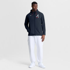 Atlanta Braves Nike Authentic Collection Raglan Therma-FIT Full-Zip Hooded Jacket - Blue - Nike Online