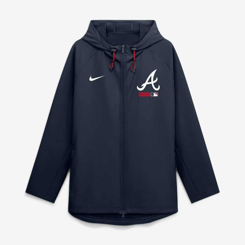 Atlanta Braves Nike Authentic Collection Raglan Therma-FIT Full-Zip Hooded Jacket - Blue - Nike Online