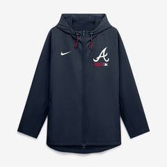 Atlanta Braves Nike Authentic Collection Raglan Therma-FIT Full-Zip Hooded Jacket - Blue - Nike Online