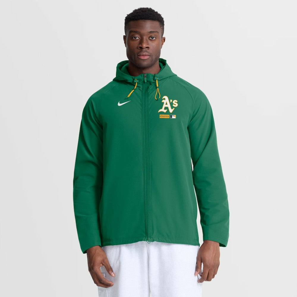 Athletics Nike Authentic Collection Raglan Therma-FIT Full-Zip Hooded Jacket - Kelly Green - Nike Sale