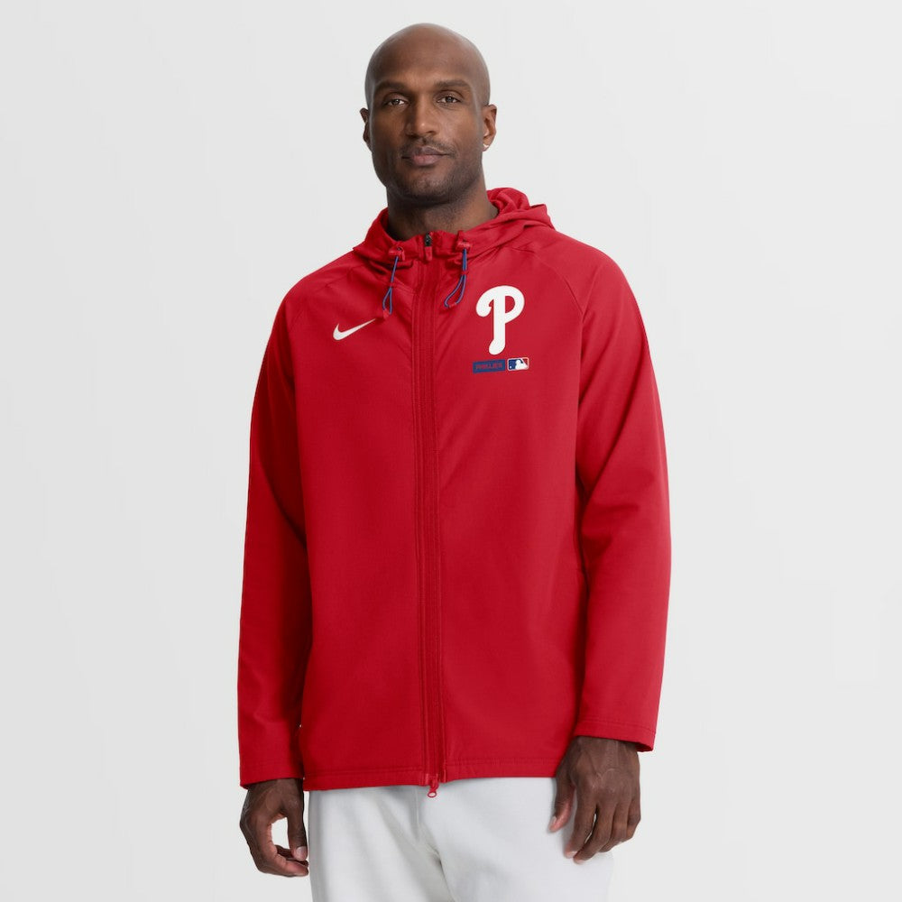 Philadelphia Phillies Nike Authentic Collection Raglan Therma-FIT Full-Zip Hooded Jacket - Red - Nike Online
