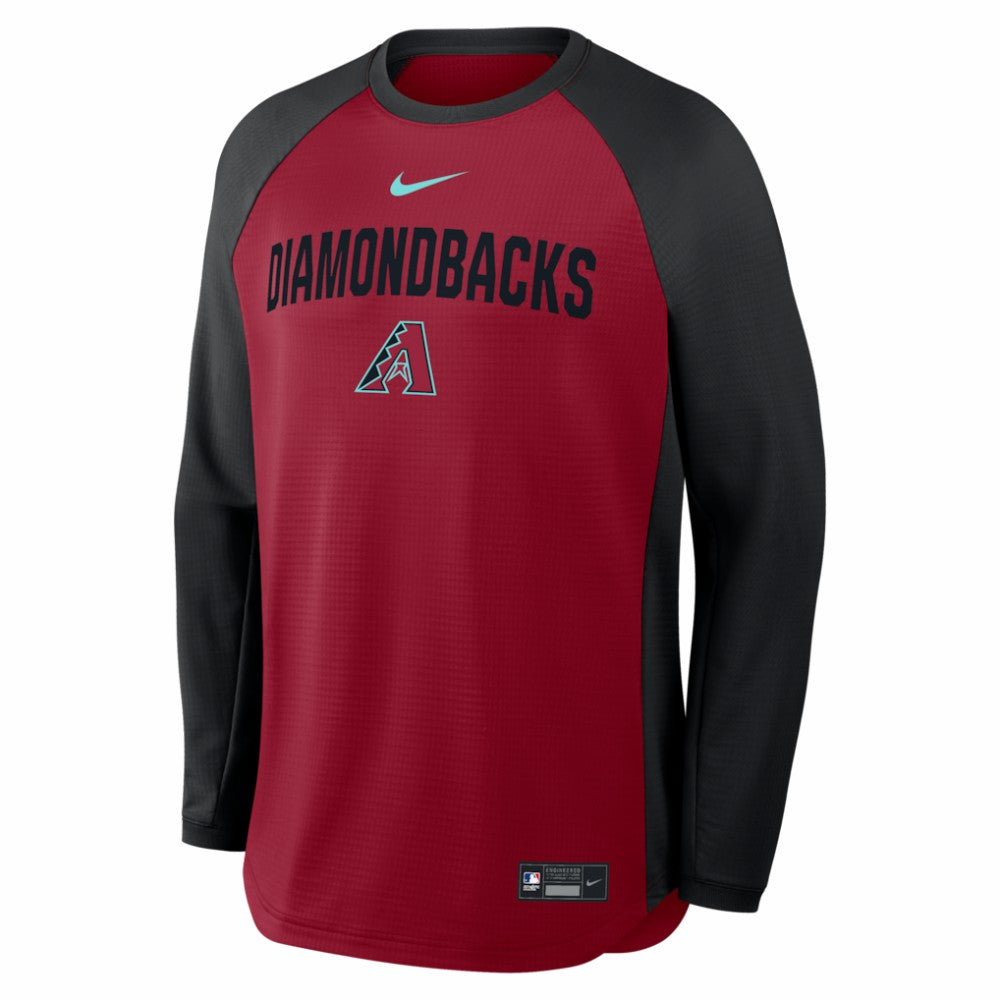 Arizona Diamondbacks Nike Authentic Collection Raglan Dri-FIT Sweatshirt - Red - Nike Lifestyle