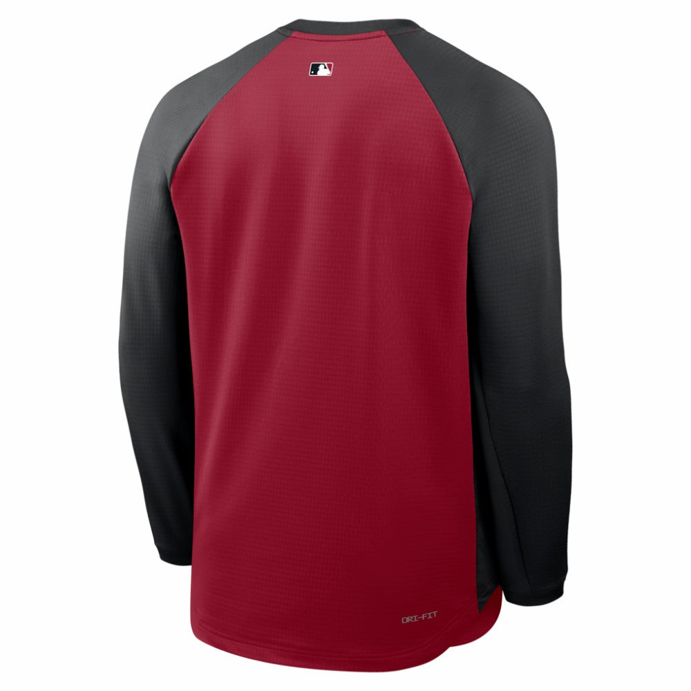 Arizona Diamondbacks Nike Authentic Collection Raglan Dri-FIT Sweatshirt - Red - Nike Lifestyle
