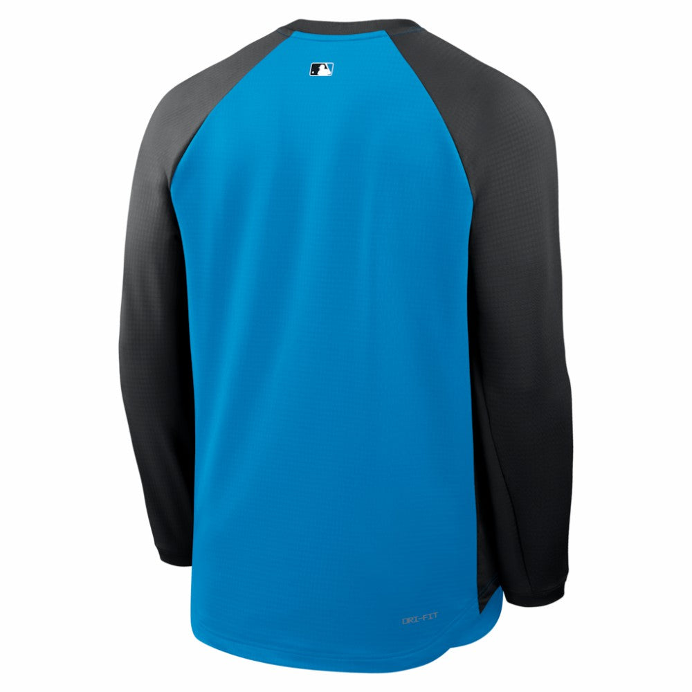 Miami Marlins Nike Authentic Collection Raglan Dri-FIT Sweatshirt - Blue - Nike Sale