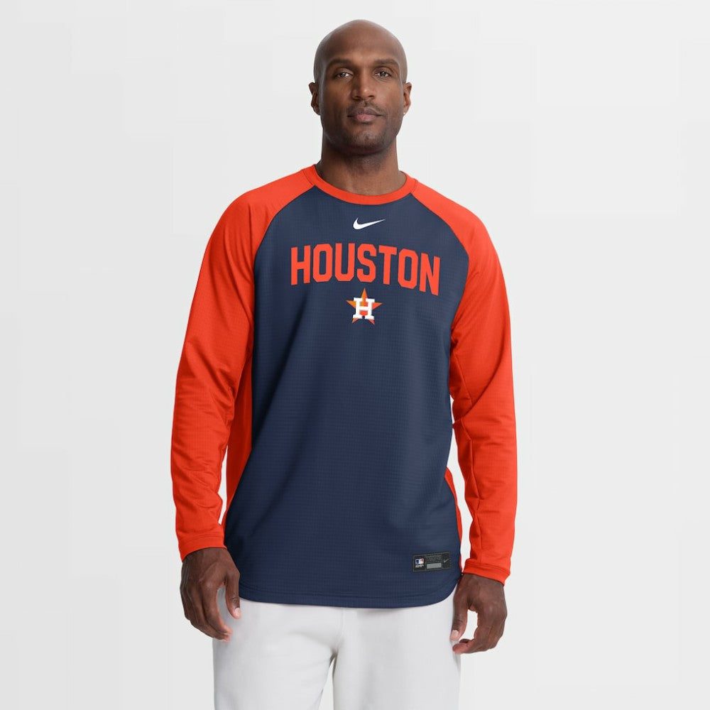 Houston Astros Nike Authentic Collection Raglan Dri-FIT Sweatshirt - Navy - Nike Lifestyle