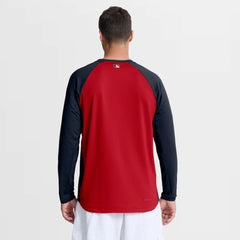 Atlanta Braves Nike Authentic Collection Raglan Dri-FIT Sweatshirt - Red - Nike on Sale