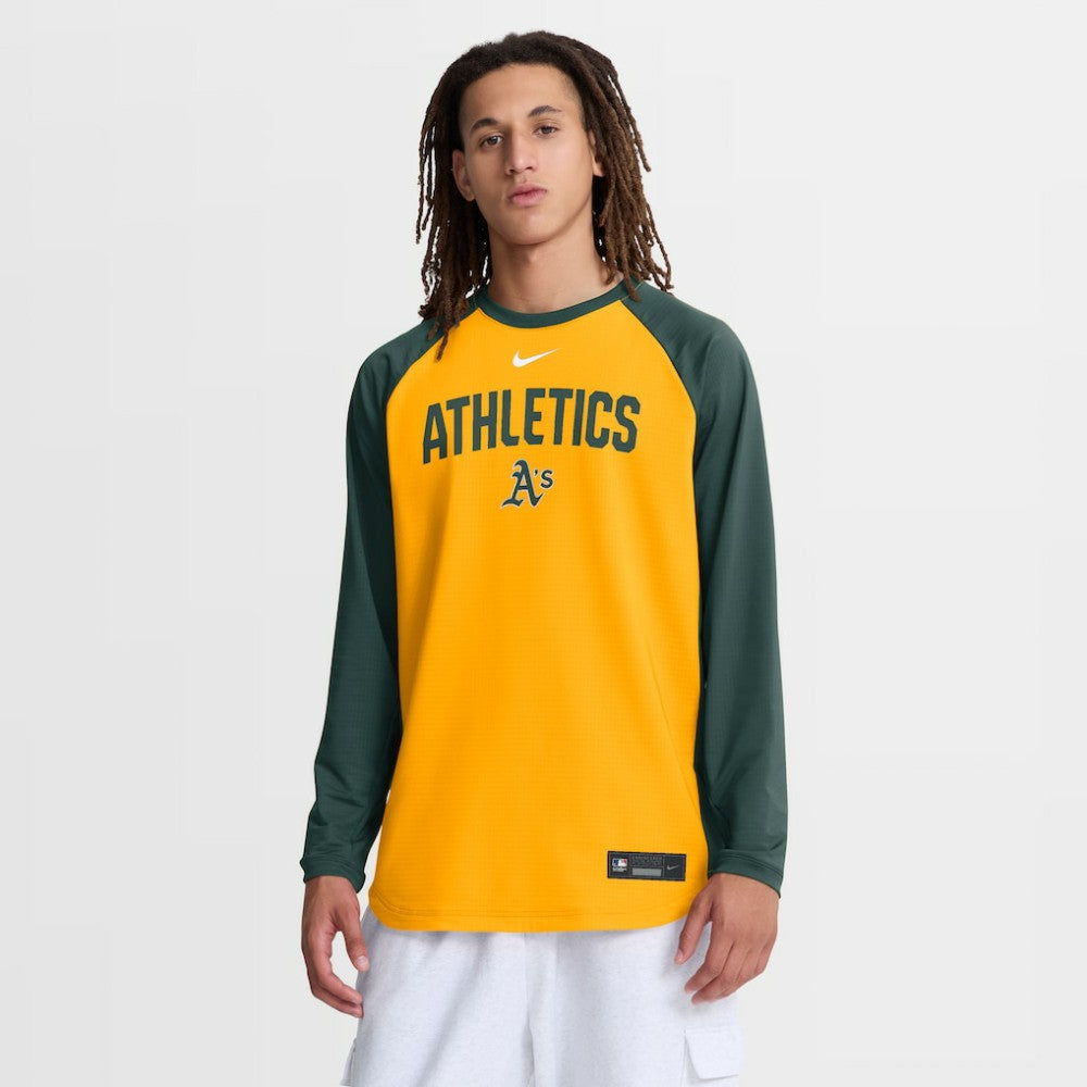 Athletics Nike Authentic Collection Raglan Dri-FIT Sweatshirt - Gold - Nike Online