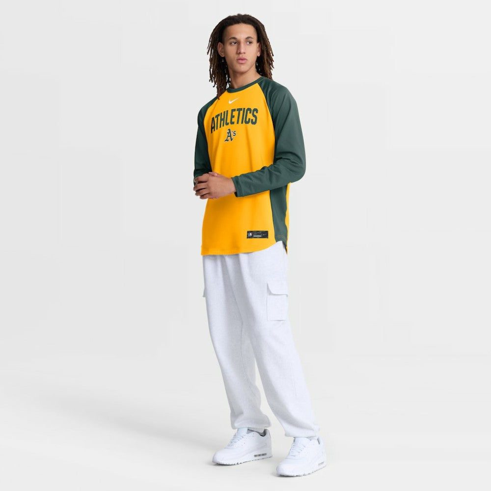 Athletics Nike Authentic Collection Raglan Dri-FIT Sweatshirt - Gold - Nike Online