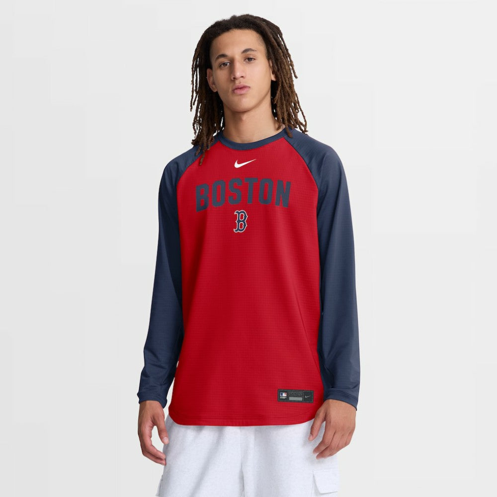 Boston Red Sox Nike Authentic Collection Raglan Dri-FIT Sweatshirt - Red - Nike Sale