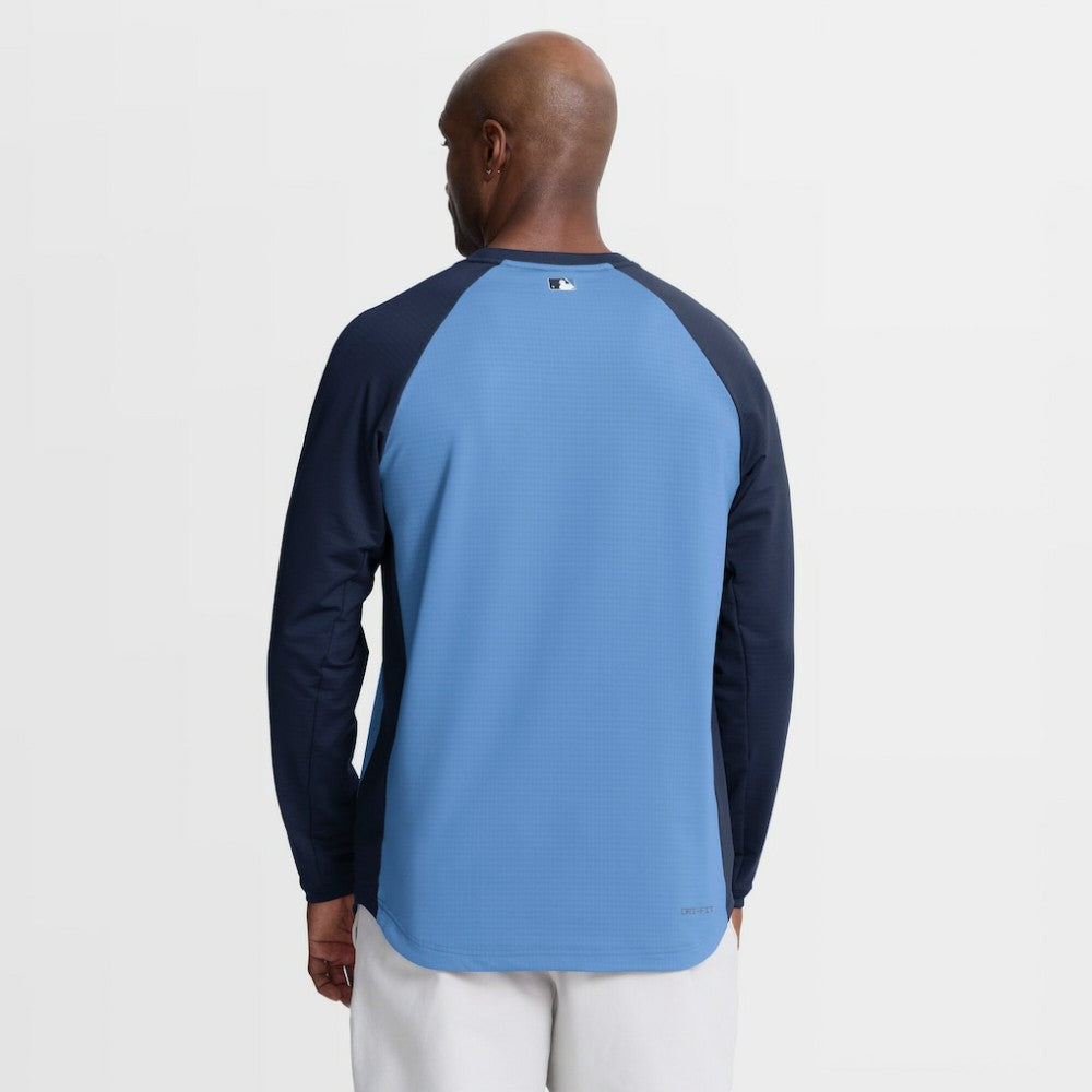 Tampa Bay Rays Nike Authentic Collection Raglan Dri-FIT Sweatshirt - Light Blue - Nike Online
