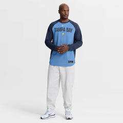 Tampa Bay Rays Nike Authentic Collection Raglan Dri-FIT Sweatshirt - Light Blue - Nike Online