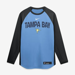 Tampa Bay Rays Nike Authentic Collection Raglan Dri-FIT Sweatshirt - Light Blue - Nike Online