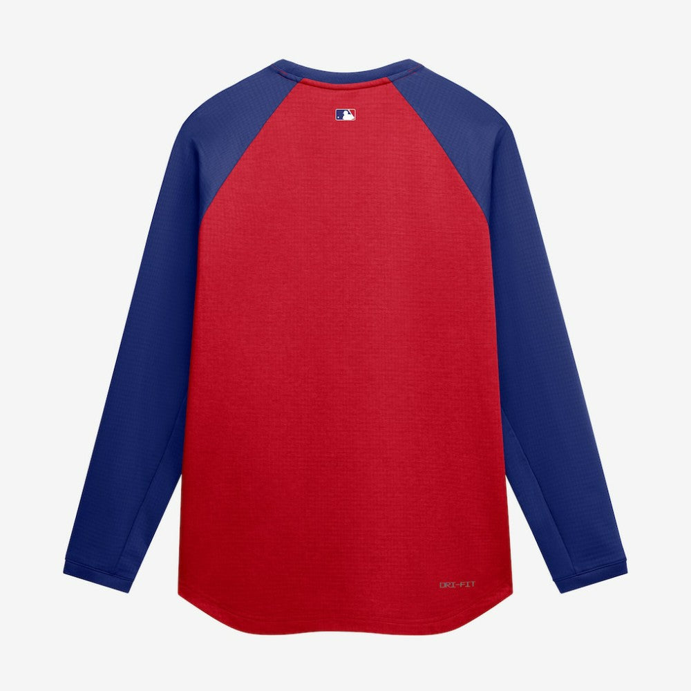 Texas Rangers Nike Authentic Collection Raglan Dri-FIT Sweatshirt - Red - Nike on Sale