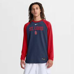 St. Louis Cardinals Nike Authentic Collection Raglan Dri-FIT Sweatshirt - Navy - Nike Lifestyle