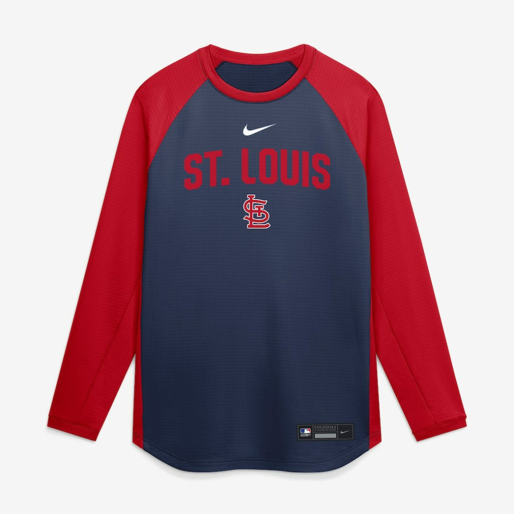 St. Louis Cardinals Nike Authentic Collection Raglan Dri-FIT Sweatshirt - Navy - Nike Lifestyle